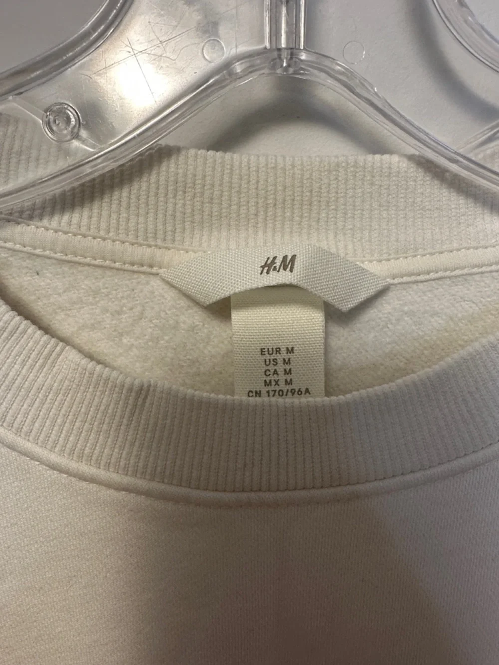 H&M Le Marais Paris Embroidered Oversized Crewneck Sweatshirt in Cream - Picture 9 of 10